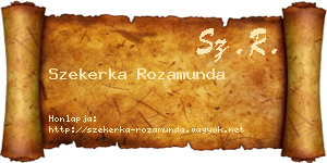 Szekerka Rozamunda névjegykártya